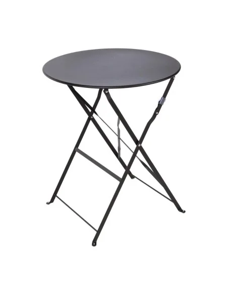 Table de terrasse en acier Bolero noire