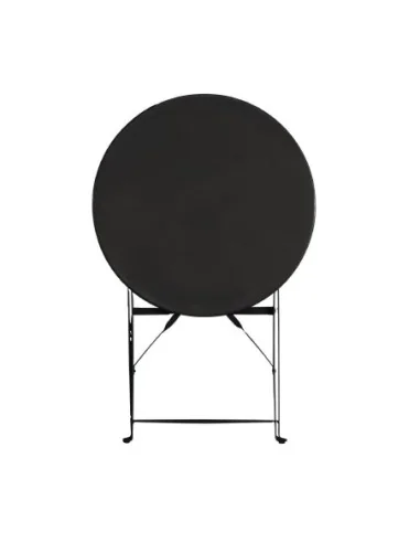 Table de terrasse en acier Bolero noire