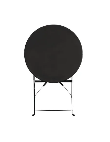 Table de terrasse en acier Bolero noire