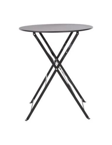 Table de terrasse en acier Bolero noire