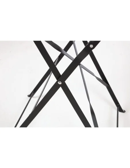 Table de terrasse en acier Bolero noire