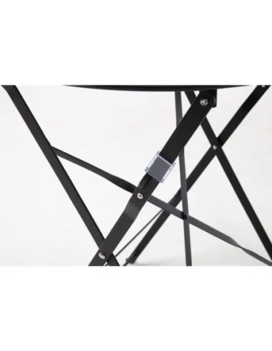 Table de terrasse en acier Bolero noire