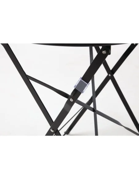 Table de terrasse en acier Bolero noire