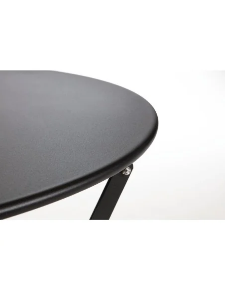 Table de terrasse en acier Bolero noire