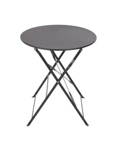 Table de terrasse en acier Bolero noire