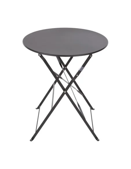 Table de terrasse en acier Bolero noire
