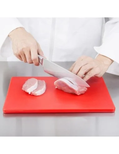 Petite planche à découper basse densité Hygiplas rouge