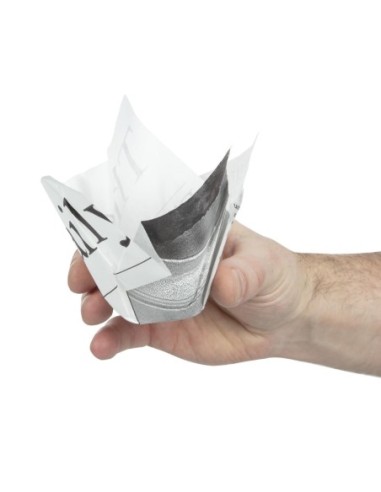 Cornets à frites antigraisse motif papier journal (lot de 1100)