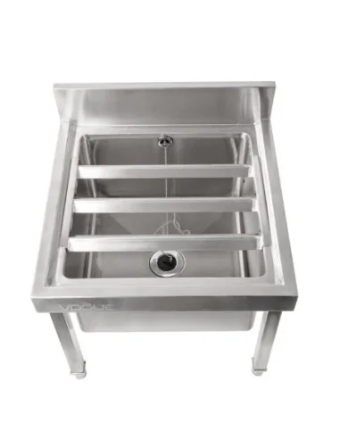 Bac vide seaux en acier inoxydable Vogue