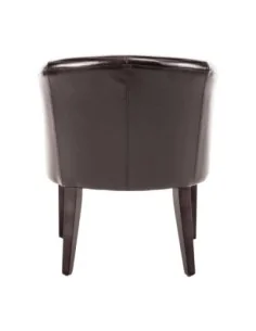 Fauteuil en simili cuir Bolero marron foncé 2