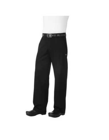 Pantalon de cuisine mixte Chef Works Professionnel chevrons noirs XL