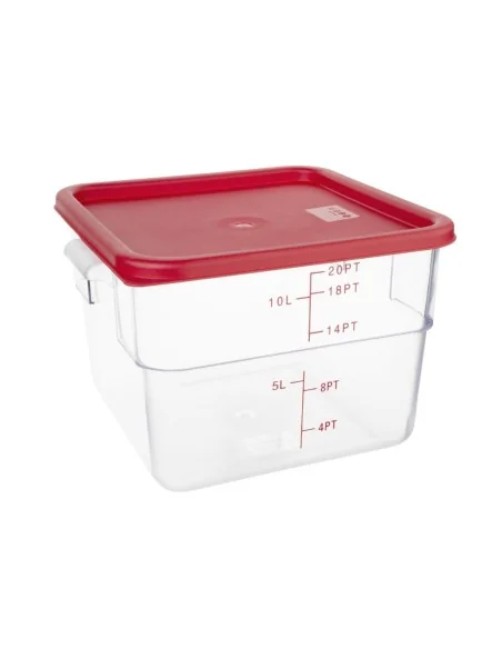 Couvercle carré rouge grand Hygiplas