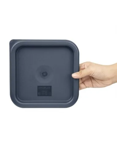 Couvercle carré bleu petit Hygiplas