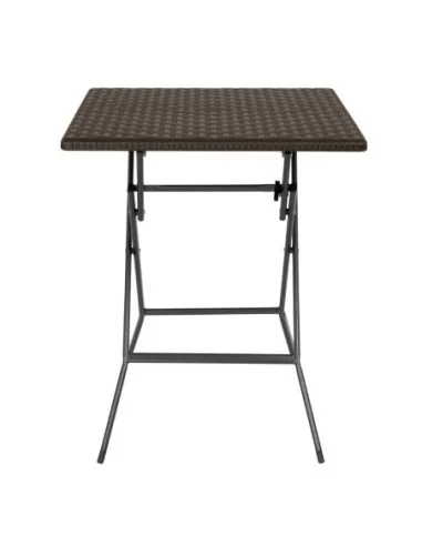 Table pliante carrée marron Bolero 620mm