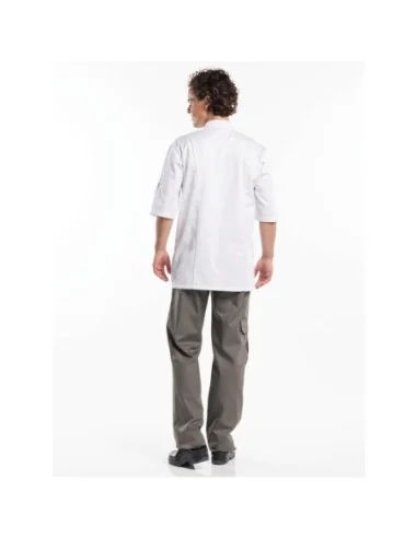 Veste de cuisine manches courtes Chaud Devant Bacio blanche S