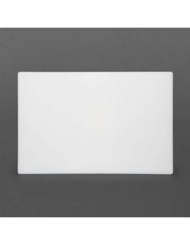 Planche à découper antibactérienne basse densité Hygiplas blanche