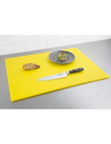 Grande planche à découper basse densité Hygiplas jaune