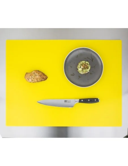 Grande planche à découper basse densité Hygiplas jaune