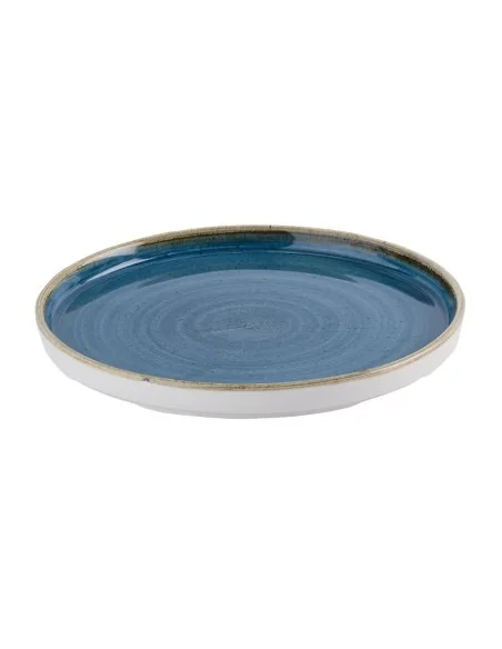 Assiettes avec rebord Churchill Stonecast Java Blue 210mm (Lot de 6)