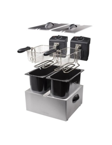Friteuse double Tristar FR-6937 inox 2 x 3L