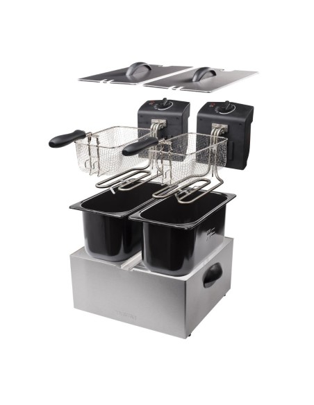 Friteuse double Tristar FR-6937 inox 2 x 3L