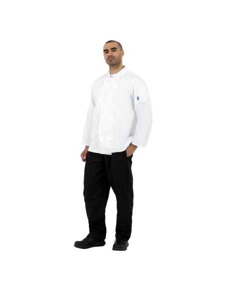 Veste de cuisine mixte Whites Vegas manches longues blanche L