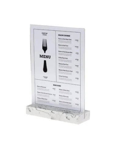 Présentoir de table Europel A4 polystone blanc