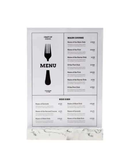 Présentoir de table Europel A4 polystone blanc