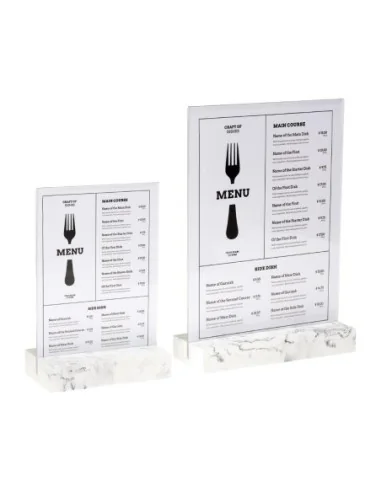 Présentoir de table Europel A4 polystone blanc