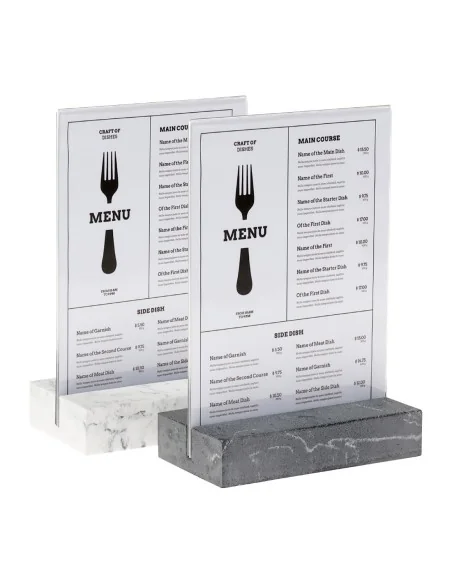 Présentoir de table Europel A5 polystone blanc