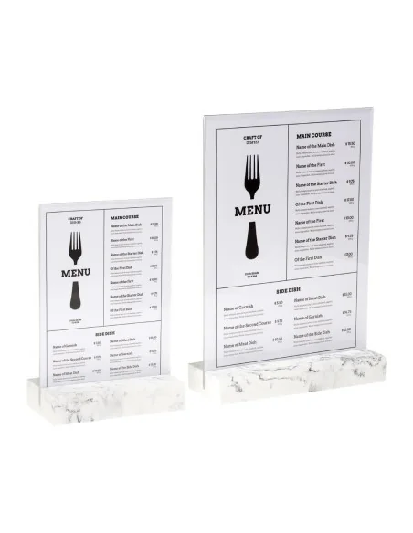 Présentoir de table Europel A5 polystone blanc