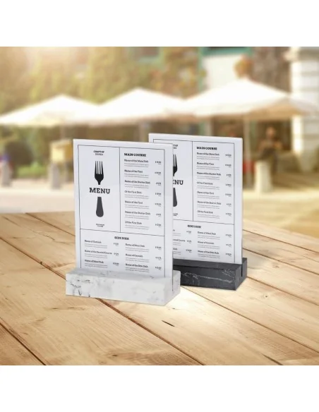 Présentoir de table Europel A5 polystone blanc