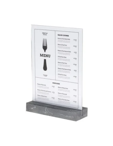 Présentoir de table Europel A4 polystone anthracite