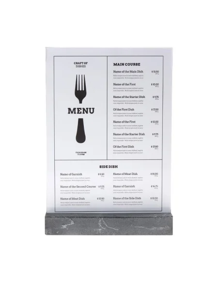 Présentoir de table Europel A4 polystone anthracite