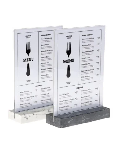 Présentoir de table Europel A4 polystone anthracite