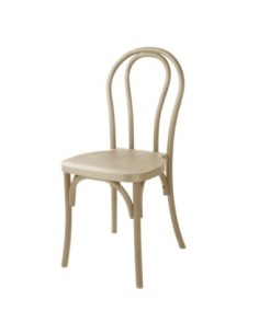 Chaises en résine style bois courbé Bolero Soho coloris naturel (lot de 4)