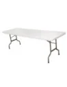Table pliable au centre Bolero blanche 2430mm