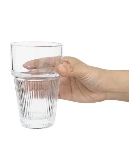 Gobelets empilables rainurés Olympia 300ml (lot de 6)