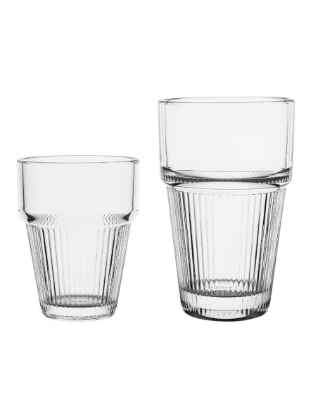 Gobelets empilables rainurés Olympia 150ml (lot de 6)