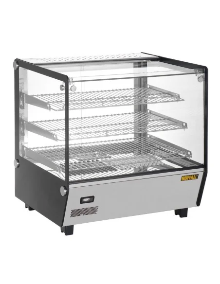 Vitrine chauffante de comptoir carrée Buffalo 120L