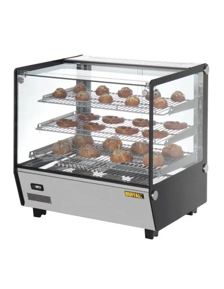Vitrine chauffante de comptoir carrée Buffalo 120L