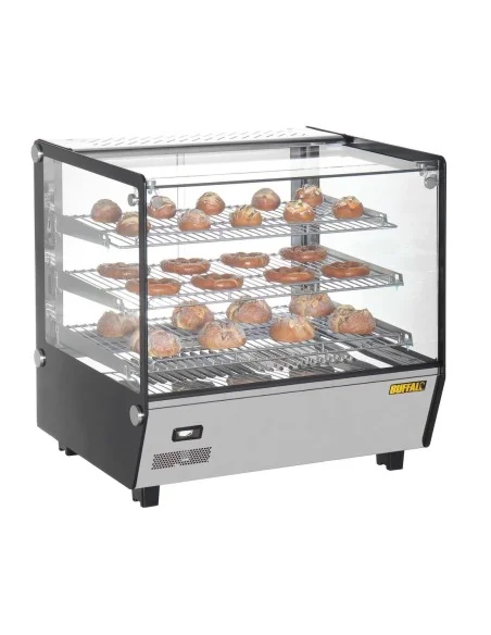Vitrine chauffante de comptoir carrée Buffalo 120L