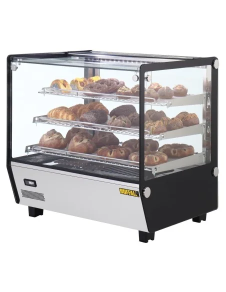Vitrine chauffante de comptoir carrée Buffalo 120L