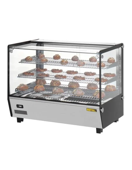 Vitrine chauffante de comptoir carrée Buffalo 160L