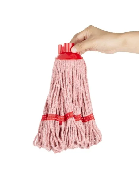 Tête serpillière à franges Jantex bande rouge 200g