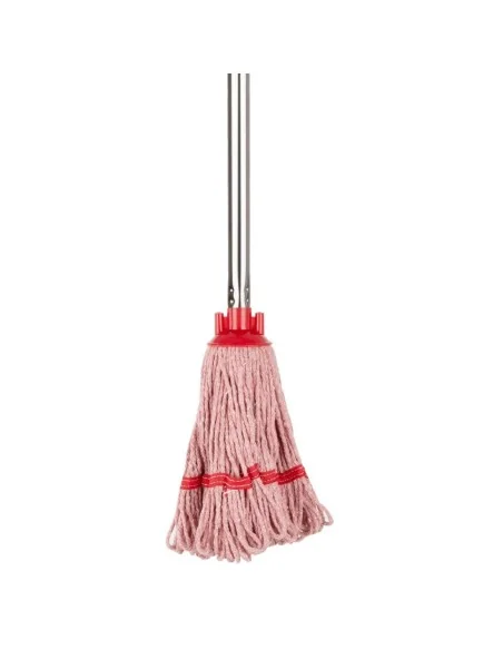 Tête serpillière à franges Jantex bande rouge 200g