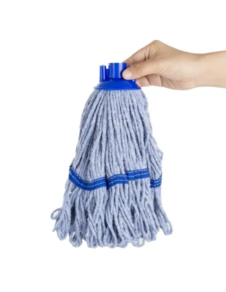 Tête serpillière à franges Jantex bande bleue 200g