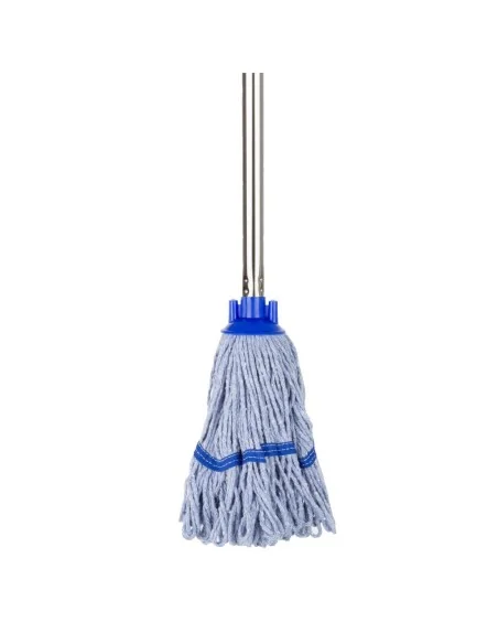 Tête serpillière à franges Jantex bande bleue 200g