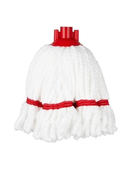 Tête serpillière en microfibre Jantex bande rouge 150g
