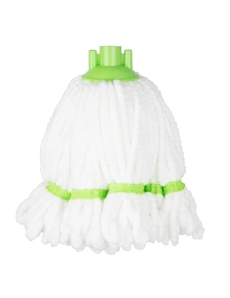 Tête serpillière en microfibre Jantex bande verte 150g
